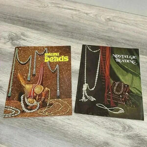 Vintage Magazines 1972 1974 Nostalgic Beading Mini Beads Jewelry Making; 2 Books
